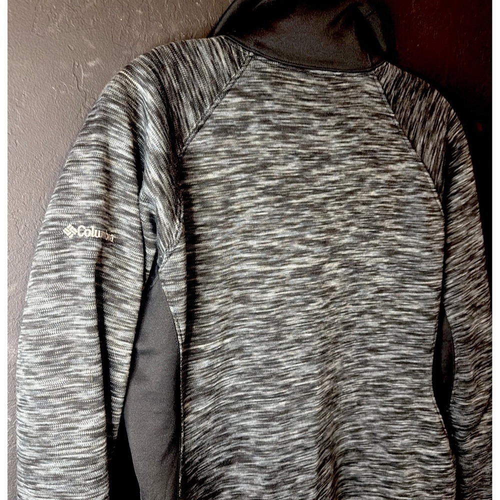 Columbia Sportswear Women's Medium 1/4 Zip Pullover Gray Black Space Dye - Picture 5 of 5
